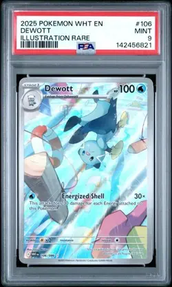 2025 POKEMON WHITE FLARE #106 DEWOTT ILLUSTRATION RARE IR PSA 9 Mint - Image 1