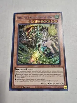 Yugioh! Shiina, Twin Tempests of Celestial Thunder, BPRO-EN027, Secret Rare - Image 1