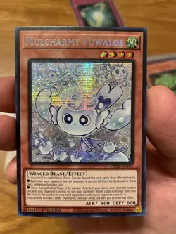 YuGiOh Mulcharmy Fuwalos MP25-EN102 1st Edition Prismatic Secret Rare Mint - Image 1