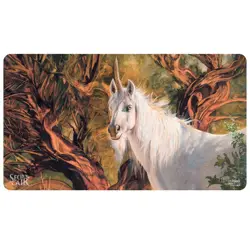 Magic commander secret lair Standard card Playmat GOOD FORTUNE UNICORN 2024 - Image 1