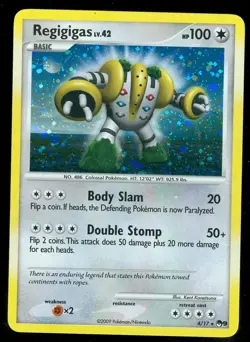 Pokemon REGIGIGAS 4/17 Promo Card POP Series 9- HOLO - NEAR MINT - Image 1
