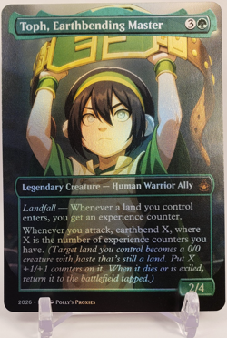 Toph, Earthbending Master FOIL Proxy Card with Custom Fantasy Art - Image 1