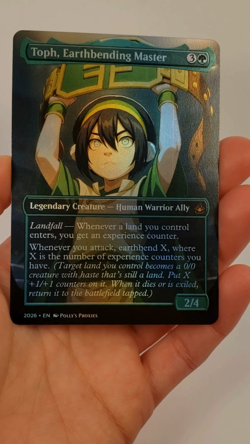 Toph, Earthbending Master FOIL Proxy Card with Custom Fantasy Art - Image 2
