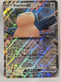Snorlax ex 076 Pokemon Prismatic Evolutions Rare Stamped Promo Card NM Holo - Image 1