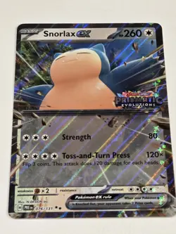 Snorlax ex 076 Pokemon Prismatic Evolutions Rare Stamped Promo Card NM Holo - Image 2