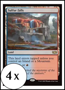 MTG - 4 x Sulfur Falls - Tarkir: Dragonstorm - Playset 4x x4 - Image 1