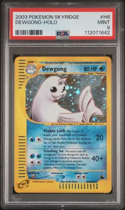 2003 POKEMON SKYRIDGE #H6 DEWGONG-HOLO PSA 9 - Image 1
