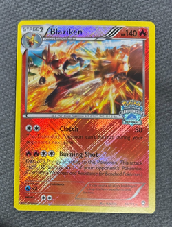 Pokemon Blaziken FFI 14/111 National Championships Crossed Hatched Holo Promo NM - Image 2
