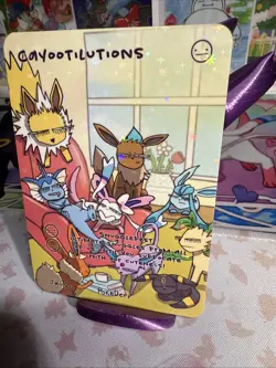 Pokederp Holo Umbreon Eeveelutions Fan Art by JWillyGuy Pokemon Non-TCG CARDS - Image 3