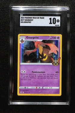 2022 Pokemon Trick or Trade GOURGEIST #077/203 HOLO SGC GM MNT 10 - Image 1