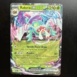 FREE SHIPPING Pokemon Destined Rivals 25/182 Rare Rabsca Ex Double Rare NM - Image 1