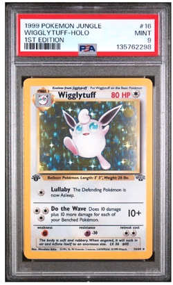 1999 POKEMON JUNGLE WIGGLYTUFF HOLO 1ST EDITION 16/64 PSA 9 - Image 1