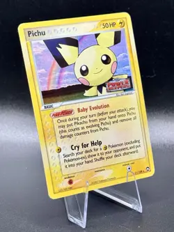 Pichu 21/108 Stamped Pokemon EX Power Keepers 2007 Vintage Reverse Holo LP/MP - Image 1