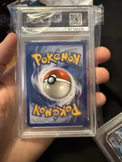 2002 Pokemon Legendary Collection #58 Omastar Reverse Foil Holo PSA 6 - Image 2