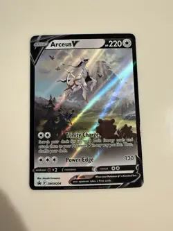 Pokemon TCG Arceus v SWSH204 Sword & Shield Promo Card Near Mint Condition - Image 1