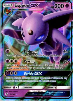 Espeon-GX 61/149 Holo Rare GX Sun & Moon 2017 Pokemon TCG NM/LP (SKU 1-1) - Image 1