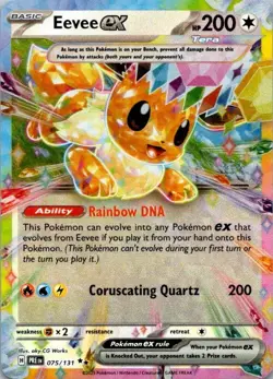 Pokemon TCG Eevee ex - Double Rare SV: Prismatic Evolutions 075/131 NM (SKU 1-2) - Image 1