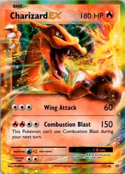 Pokemon TCG Charizard-EX 12/108 Evolutions Holo LP (SKU 1-4) - Image 1