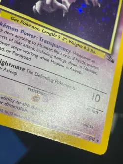 Haunter 6/62 HOLO RARE Fossil Vintage Pokemon TCG WOTC NM-/LP - Image 5
