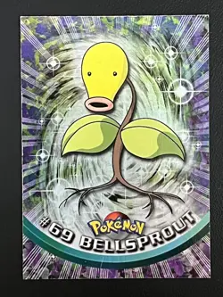 Bellsprout #69 BLUE Logo 1999 Topps Tv 1st Set Pokemon Cards NM/MINT HOLO RAINBO - Image 1