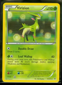 Pokemon VIRIZION 13/101 Noble Victories RARE HOLO - NEAR MINT/MINT - Image 1