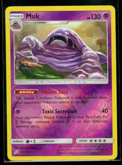 Pokemon MUK 63/181 - Team Up - RARE Rev Holo - MINT - Image 1
