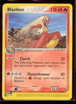 Pokemon BLAZIKEN 15/109 Ruby and Sapphire - RARE - NEAR MINT/MINT - Image 1