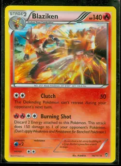 Pokemon BLAZIKEN 14/111 - XY Furious Fists RARE HOLO - MINT - Image 1