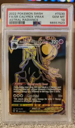 2022 Pokemon SWSH FA/SR Calyrex V Max Shadow Rider PSA 10 GEM MINT LOW POP - Image 1