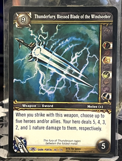 Warcraft TCG Dark Portal 283Thunderfury, Blessed Blade of the Windseeker FOIL - Image 1