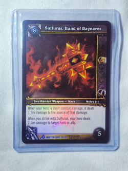 Sulfuras, Hand Of Ragnaros - Molten Core Treasure #30/30 Rare Holo NM WOW TCG - Image 1