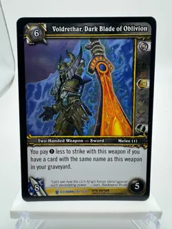 World of Warcraft TCG Foil Promo Icecrown Voldrethar, Dark Blade of Oblivion - Image 1
