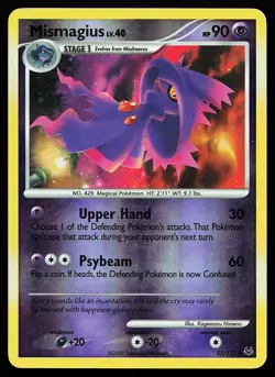 Mismagius 55/127 Uncommon Reverse Holo Platinum Pokemon Card - Image 1