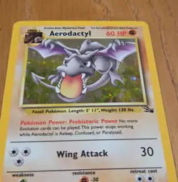 Aerodactyl 1/62 Fossil Holo Rare Unlimited 1999 WOTC Pokemon TCG LP Trading Card - Image 3