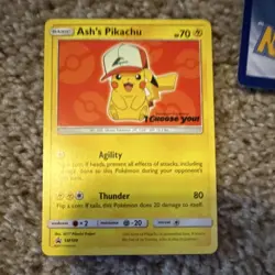 Pokemon Ash's Pikachu Movie Promo 5 Card Lot I Choose You 2017 SM109-113 - Image 2