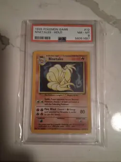 1999 Pokemon Ninetails Holo Card Base Set #12/102 PSA 8 - Image 1