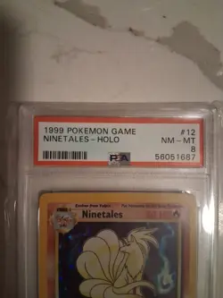 1999 Pokemon Ninetails Holo Card Base Set #12/102 PSA 8 - Image 2