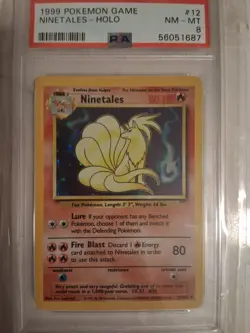 1999 Pokemon Ninetails Holo Card Base Set #12/102 PSA 8 - Image 3