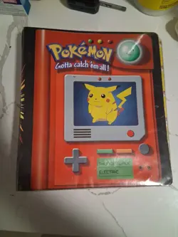 Vintage Pokemon Cards Lot WOTC Era Binder Included, Base Cards No Holos - Image 1