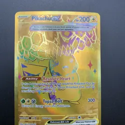 Pokemon TCG Pikachu EX Hyper Rare Gold SV Prismatic Evolutions Card 179/131 - Image 4