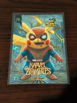 Marvel Zombies (Pikachu) #E14 - Gold Holo Box Hit - Pikachu Cosplay Pokemon - Image 1