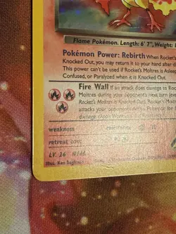 Pokemon Gym Heroes Holo Rare Unlimited Edition Rocket’s Moltres 12/132 MP - Image 2