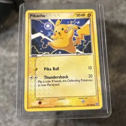 Pokemon TCG 2005 Pikachu EX Emerald 60/106 Regular Moderately Played MP - Image 1