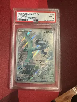 Pokemon Journey Together Articuno Illustration Rare Holo 161/159 PSA 9 2025 - Image 1