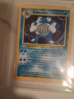 1999 POKEMON BASE SET UNLIMITED #13 POLIWRATH-HOLO PSA 8 - Image 4