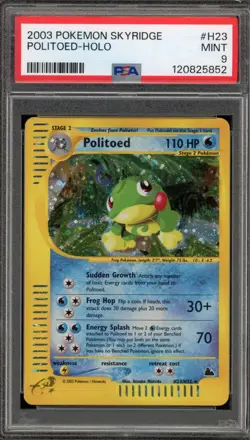 Pokemon Politoed Skyridge Holo Rare #H23 PSA 9 Mint - Image 1