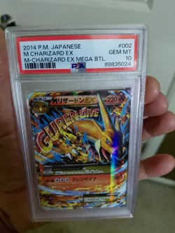 2014 POKEMON JAPANESE M CHARIZARD EX MEGA BATTLE #002 PSA 10 GEM MINT - Image 1