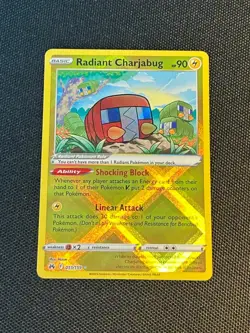 Radiant Charjabug 051/159 - Pokemon Crown Zenith Radiant Rare Holo NM - Image 1