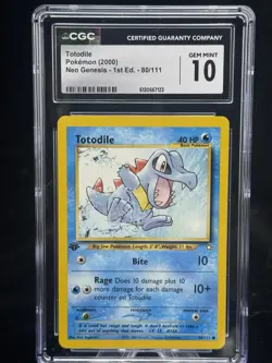 Totodile #80 1st Edition Neo Genesis 2000 Pokemon CGC 10 💦 - Image 1