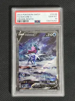 PSA 10 💎 SUICUNE V GG38 HOLO - 2023 POKEMON CROWN ZENITH GALARIAN GALLERY - Image 1